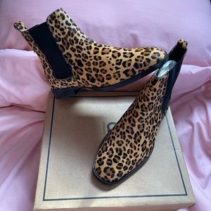 Leopard ankle booties